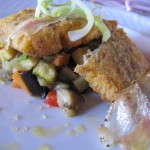 Filetto di trota alle verdure Filetto di trota alle verdure