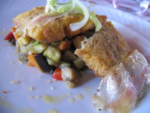 Filetto di trota alle verdure