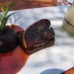 Antipasto: duo di foie gras