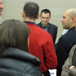 Degustazioni, con sullo sfondo Giancarlo Pacenti