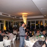 Un momento della cena, 150 etichette in degustazione